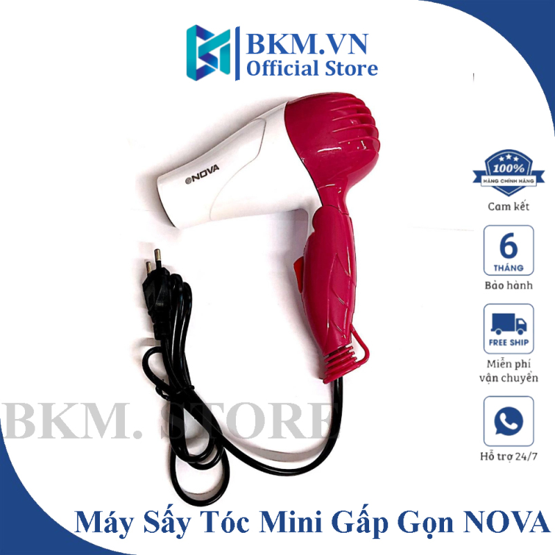 Máy sấy tóc Nova mini 1000W, máy sấy tạo kiểu tóc bồng bềnh, thiết kế nhỏ gọn tiện lợi mang đi mọi nơi máy sấy gia đình tiết kiệm điện năng giá rẻ