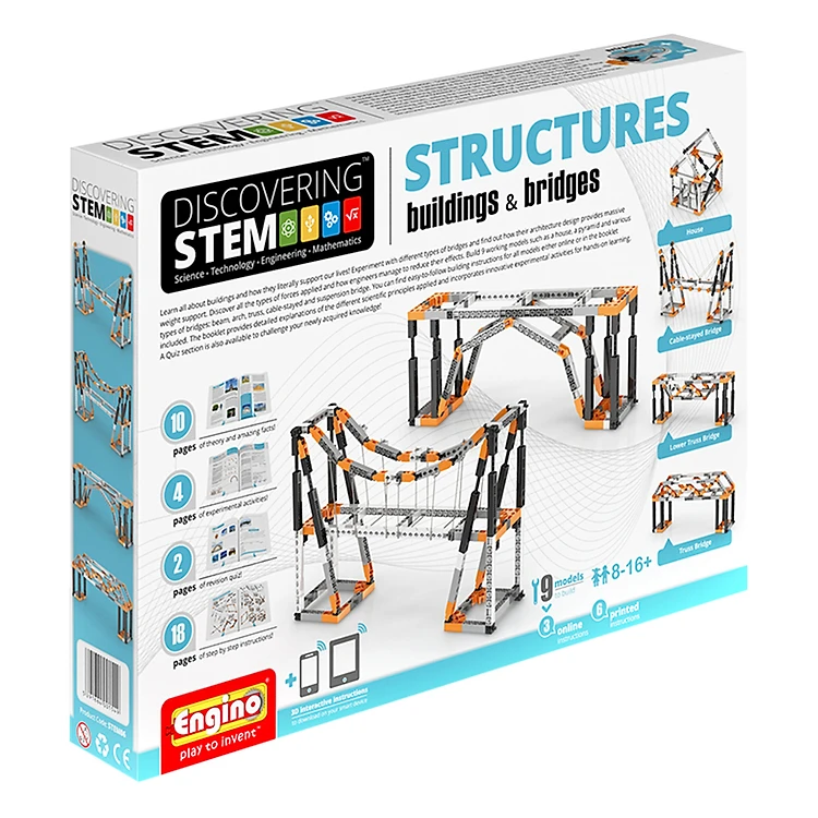Đồ chơi lắp ráp stem 06 công trình và cầu đường engino