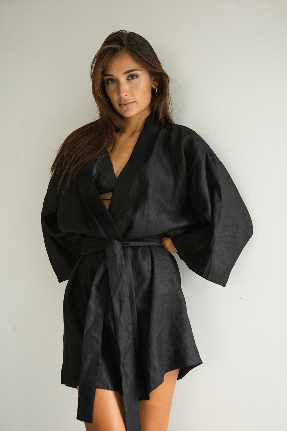 Kimono linen nam nữ cao cấp freesize LINO