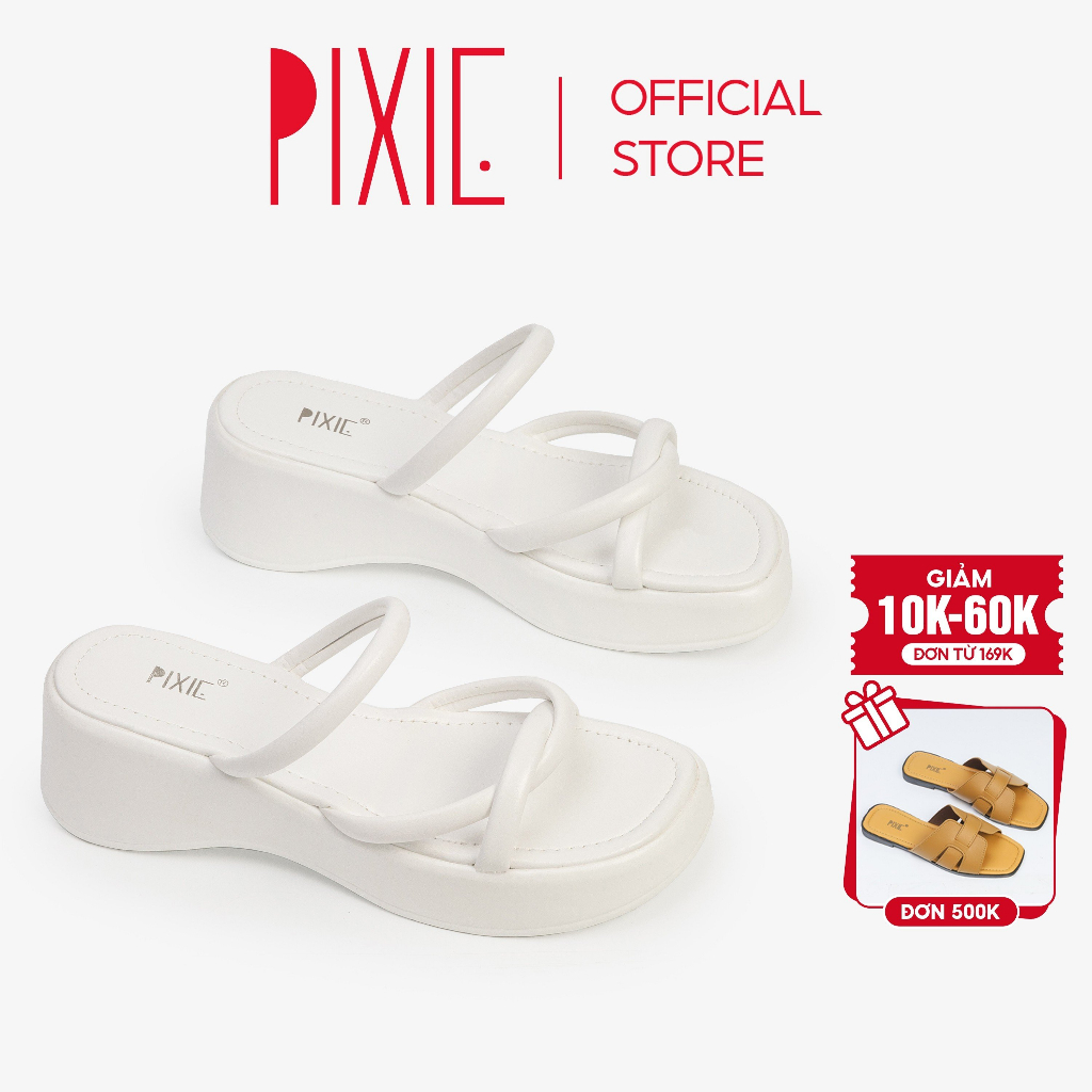 Dép đế xuồng bánh mì 5cm quai mảnh pixie e153