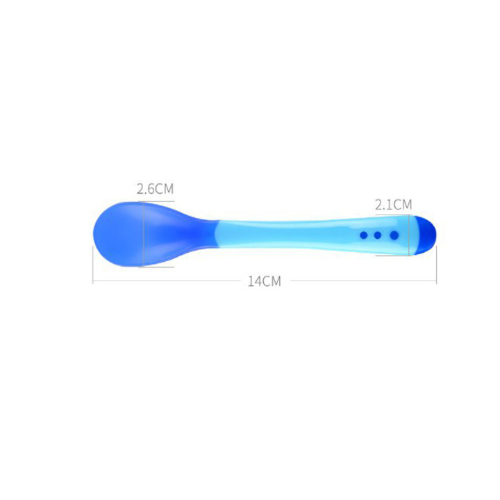 Thìa báo nóng bằng silicon cho bé ăn dặm