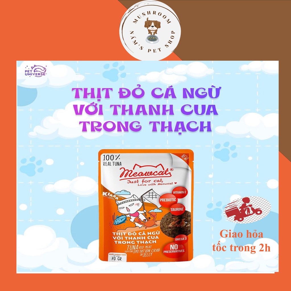 [Thùng 48 gói] Pate Meowcat gói 70g dành cho mèo