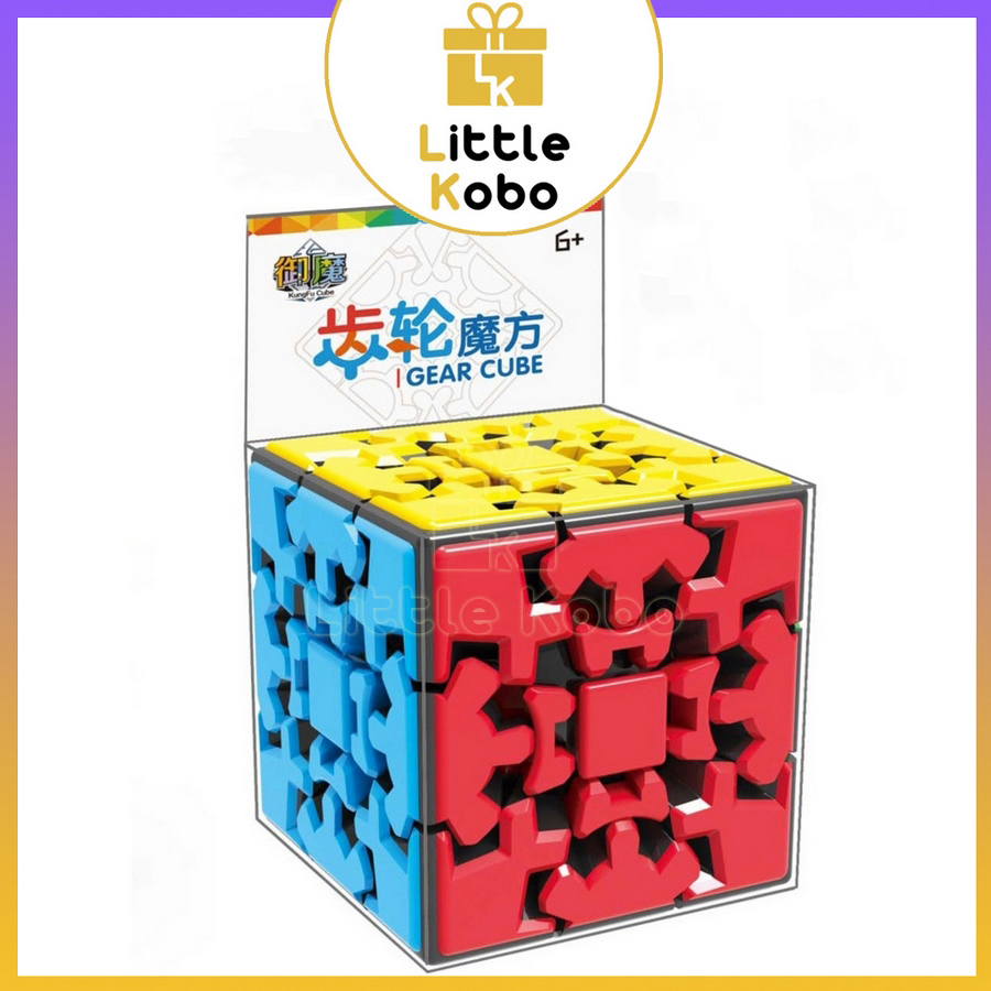 Rubik Gear Cube 3x3 KungFu Rubic Biến Thể Stickerless Không Viền Đồ Chơi Trí Tuệ Trẻ Em Phát Triển Tư Duy - Little Kobo