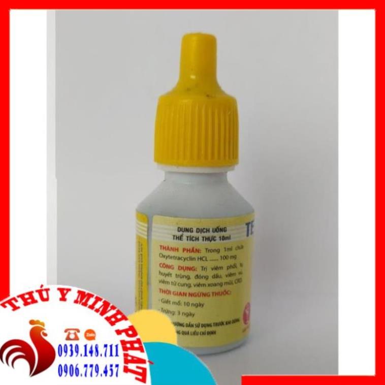 TETRAMYCIN D ĐẬU GÀ MINH HUY LỌ 10ML