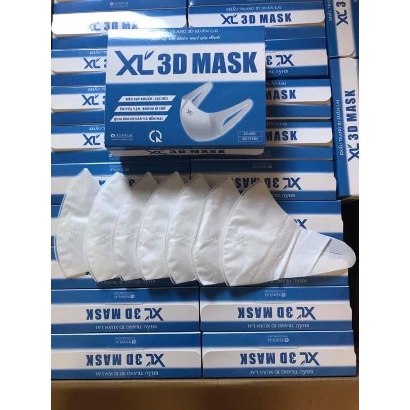 50C HÀNG LÂM THỊNH Hộp 50 Chiếc Khẩu Trang 3D Mask Xl Xuân Lai
