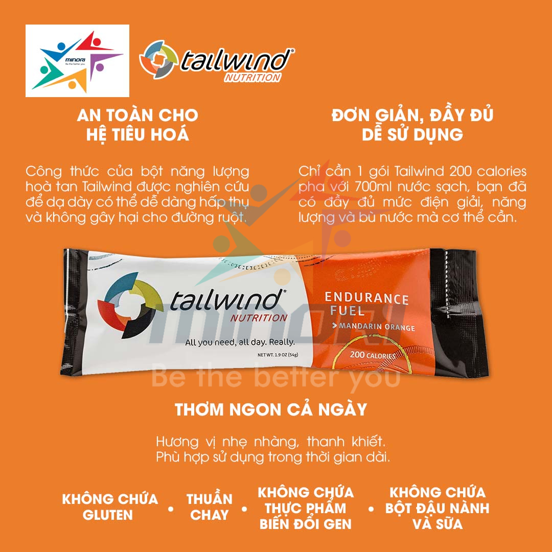 Thực Phẩm Bổ Sung TailWind Endurance Fuel Mandarin Orange 2 serving (1 Gói)