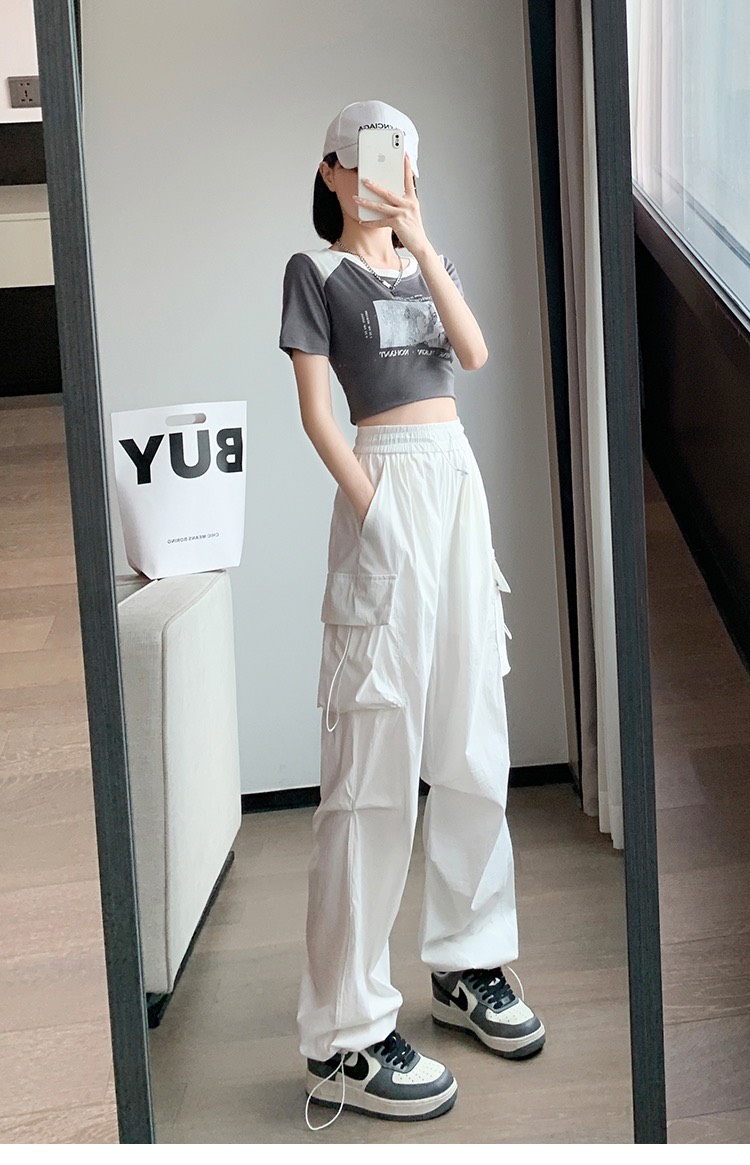 [MỚI] Quần ống rộng phong cách Hàn Quốc thời trang cho Nữ Túi Hộp Chất Đẹp Không Nhăn Xù Phối Hợp Dây Rút - Đỗ Thiện Unisex