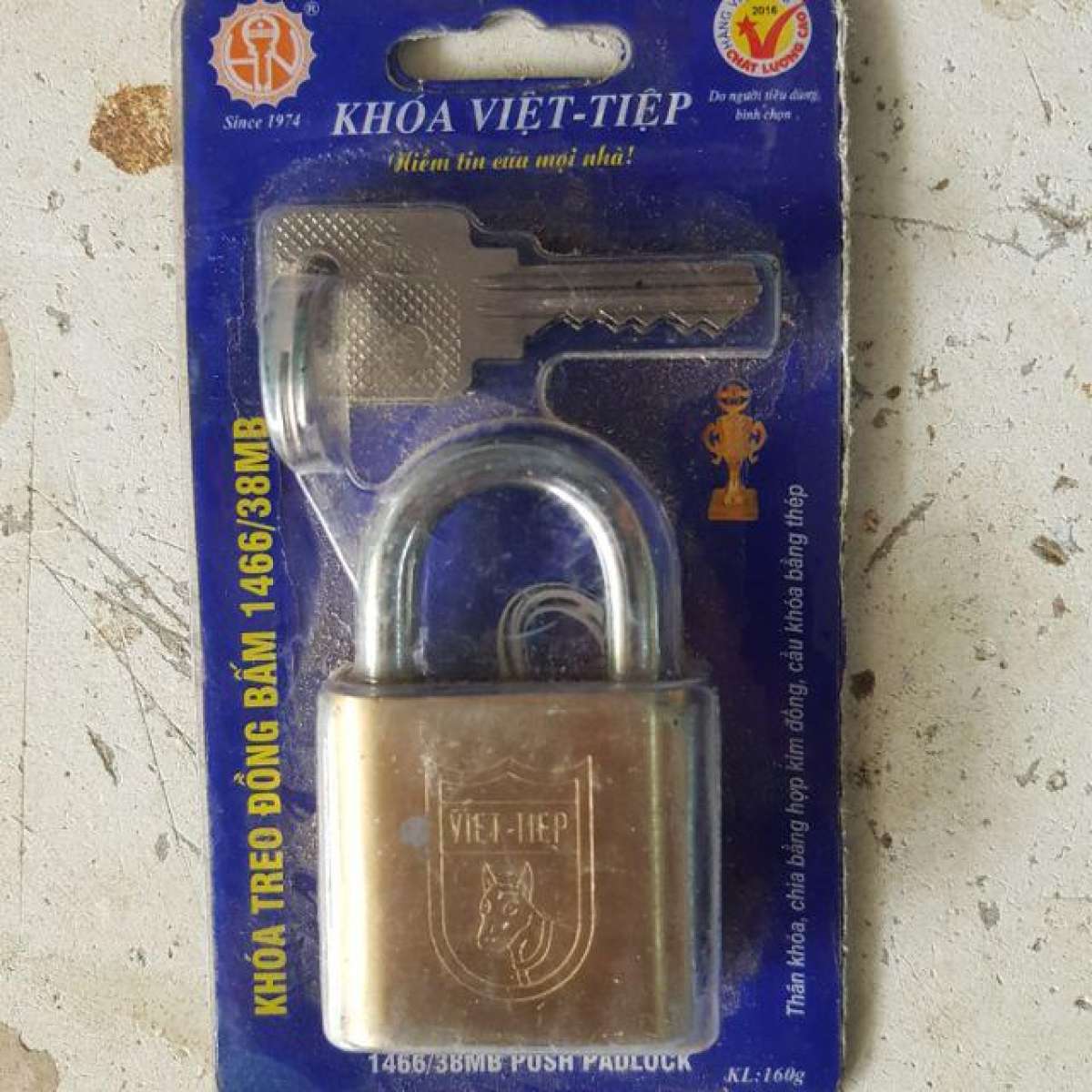 Khóa móc treo đồng việt tiệp cầu 6