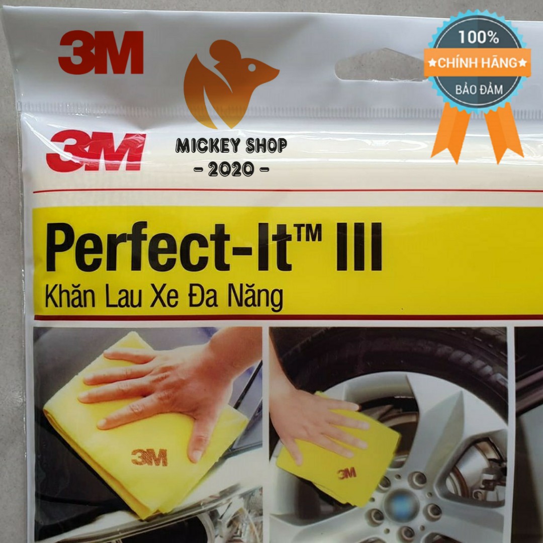 [ MUA NHIỀU] Khăn 3M Lau Xe Đa Năng Cao Cấp - Perfect-It Super Soft Microfiber (Hàng Chính Hãng)
