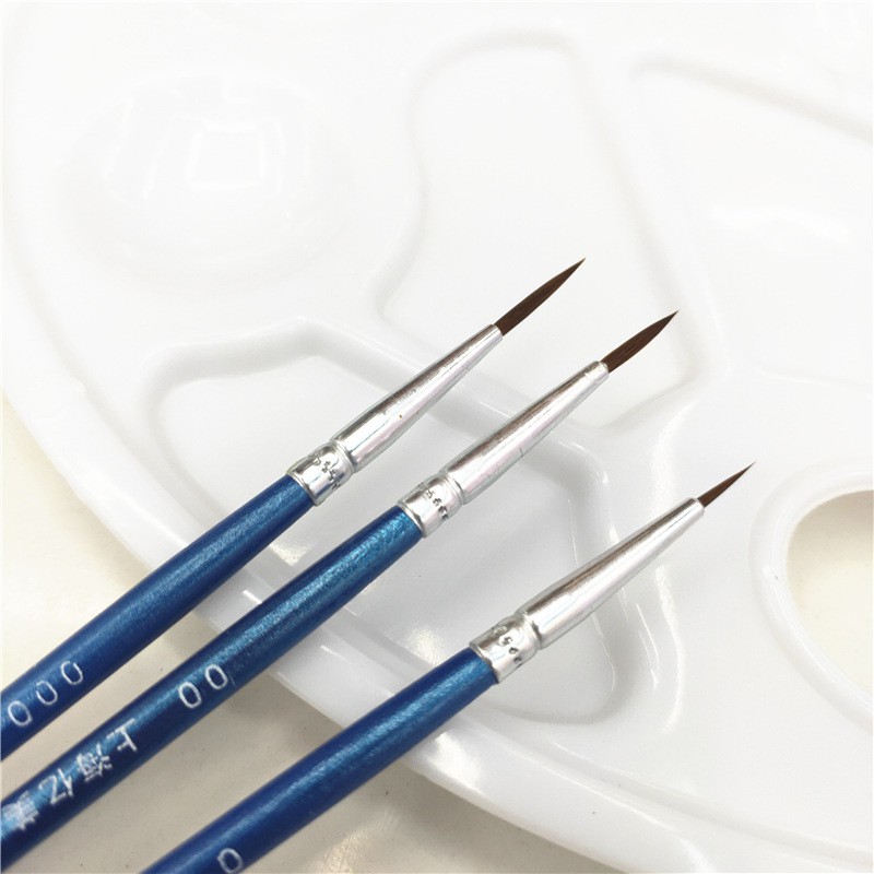 Set 3 cọ vẽ nét nhỏ số 0-00-000