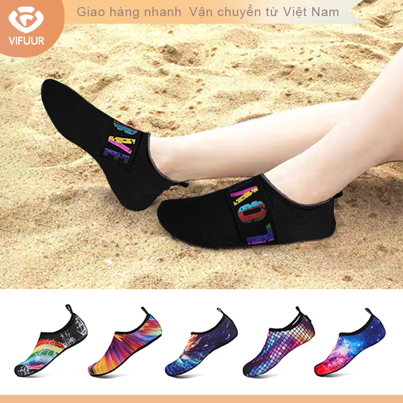 VIFUUR Giày bơi nam và nữ Giày yoga Giày dép bãi biển thoáng khí Giày cao