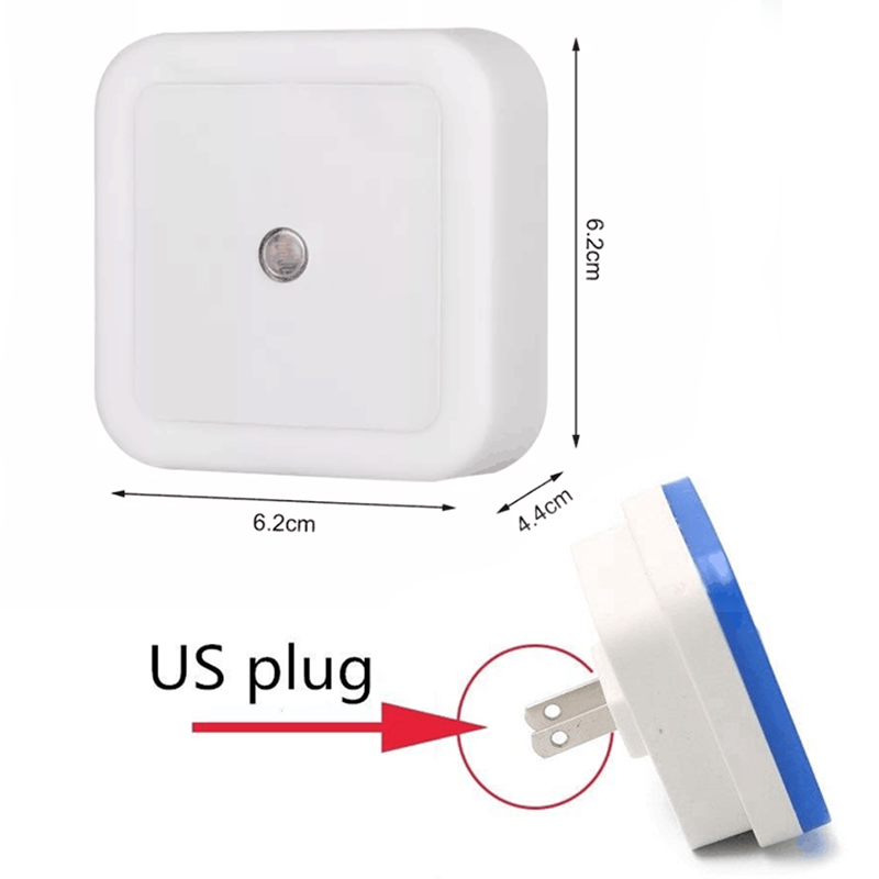 đèn led phòng ngủ Đèn Tường đèn ngủ cảm ứng Tự động bật / tắt Đèn cảm biến ánh sáng Nhà thông minh Tiết kiệm năng lượng Hoa Kỳ cắm 220V 0,5W
