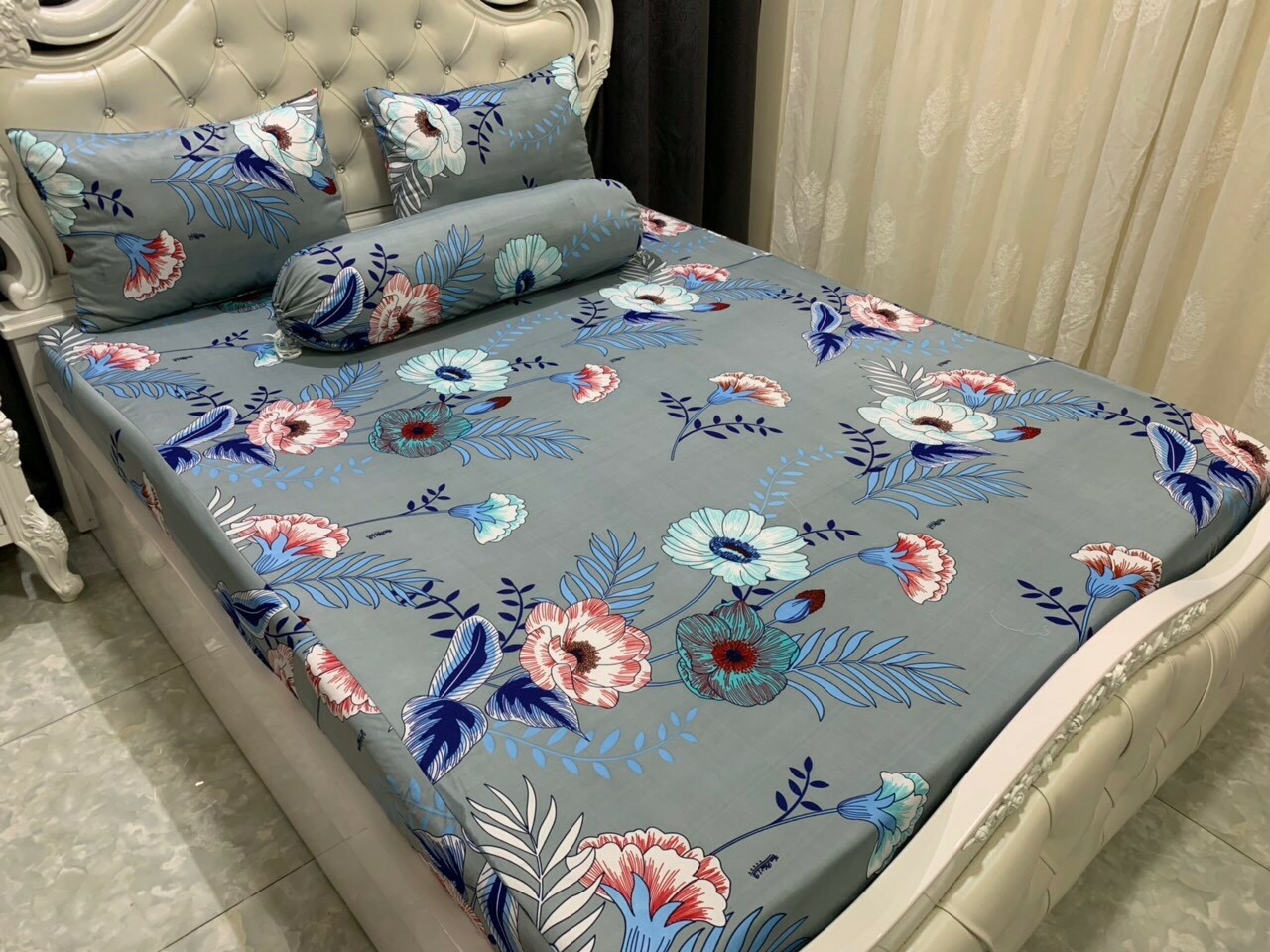 GA THUN HÀN QUỐC 4 MÓN(GA + 1 VỎ GỐI ÔM + 2 VỎ GỐI NẰM)