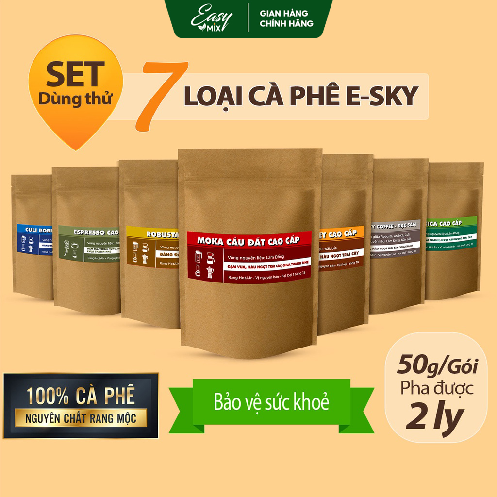 Mẫu Thử Cà Phê Rang Xay Nguyên Chất Cafe Pha Phin 50gr