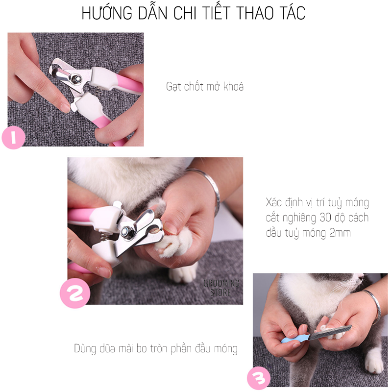 Kìm cắt móng chó mèo - Kìm cắt móng thú cưng - Tặng dũa móng (Size 15.5*6.5cm)