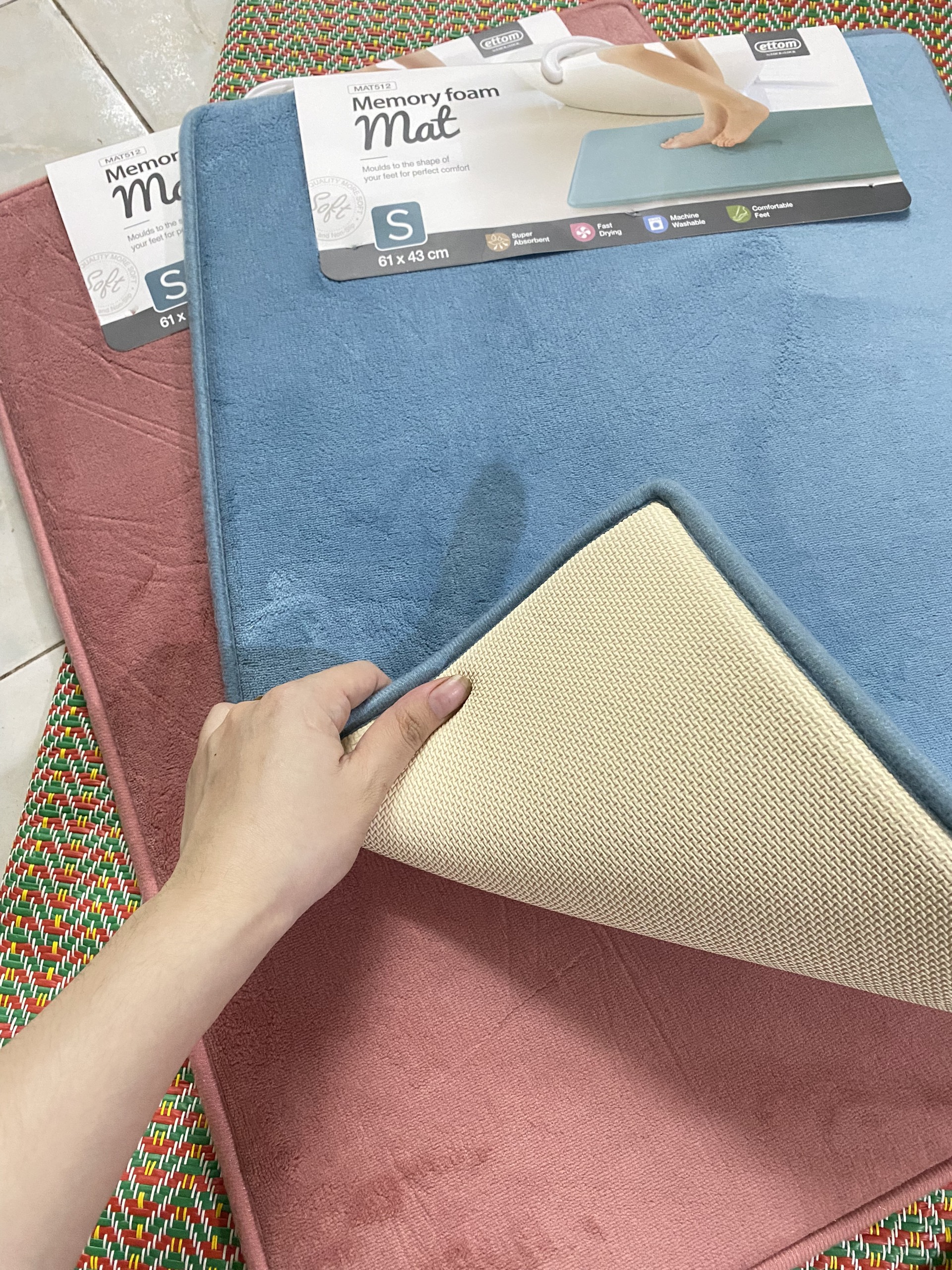 Thảm Chùi Chân Lock&Lock Memory Foam Basic MAT512, MAT513 4 Màu Thoải Mái Chọn Lựa