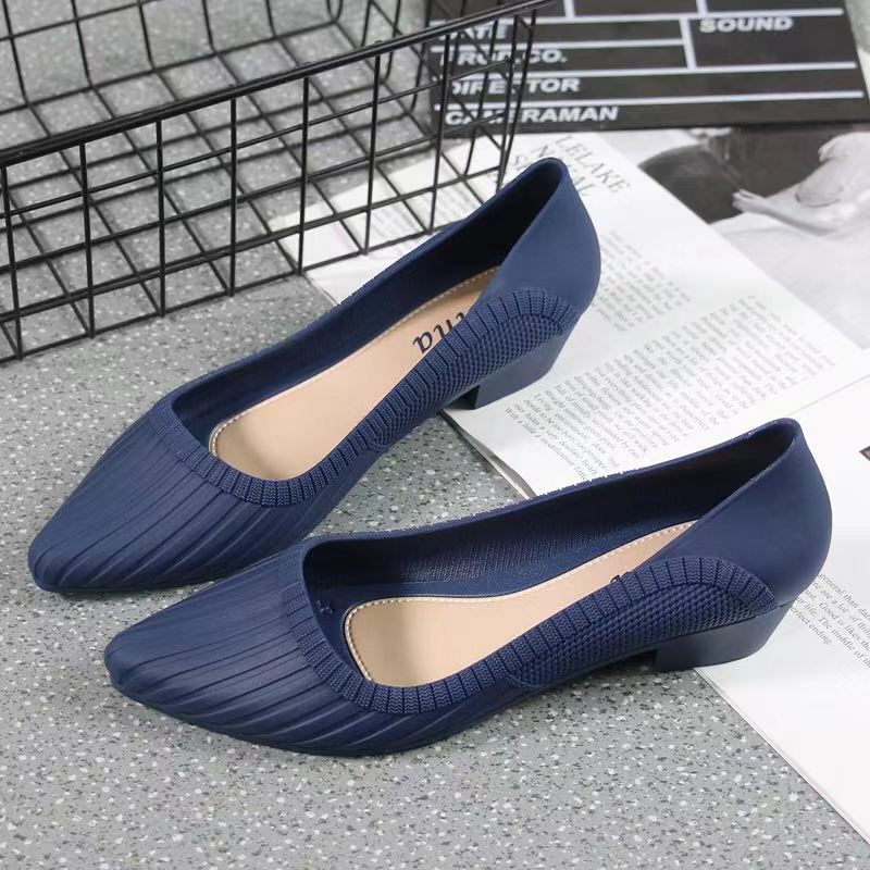Giày búp bê giày công sở nhựa dẻo đi mưa chống nước  chống trơn trượt size 36 đến 40 (form nhỏ đặt tăng 1 size) - BUM STORE