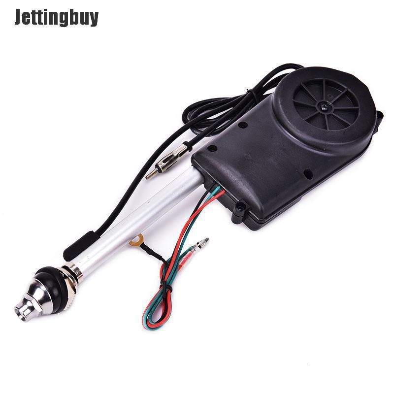 Jettingbuy Universal Car Auto AM FM Radio Mast Power Electric Aerial Automatic Antenna Kit