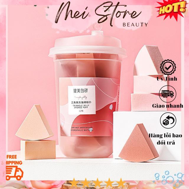 [GIẢM 5% ĐƠN 129K]Combo 12 Bông Mút Trang Điểm Maycreate Mút Tán Kem - (Mẫu Mới)