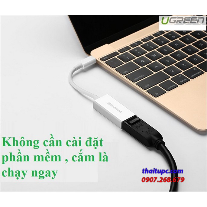 Cáp chuyển đổi USB Type C sang Displayport (âm) Ugreen 40372