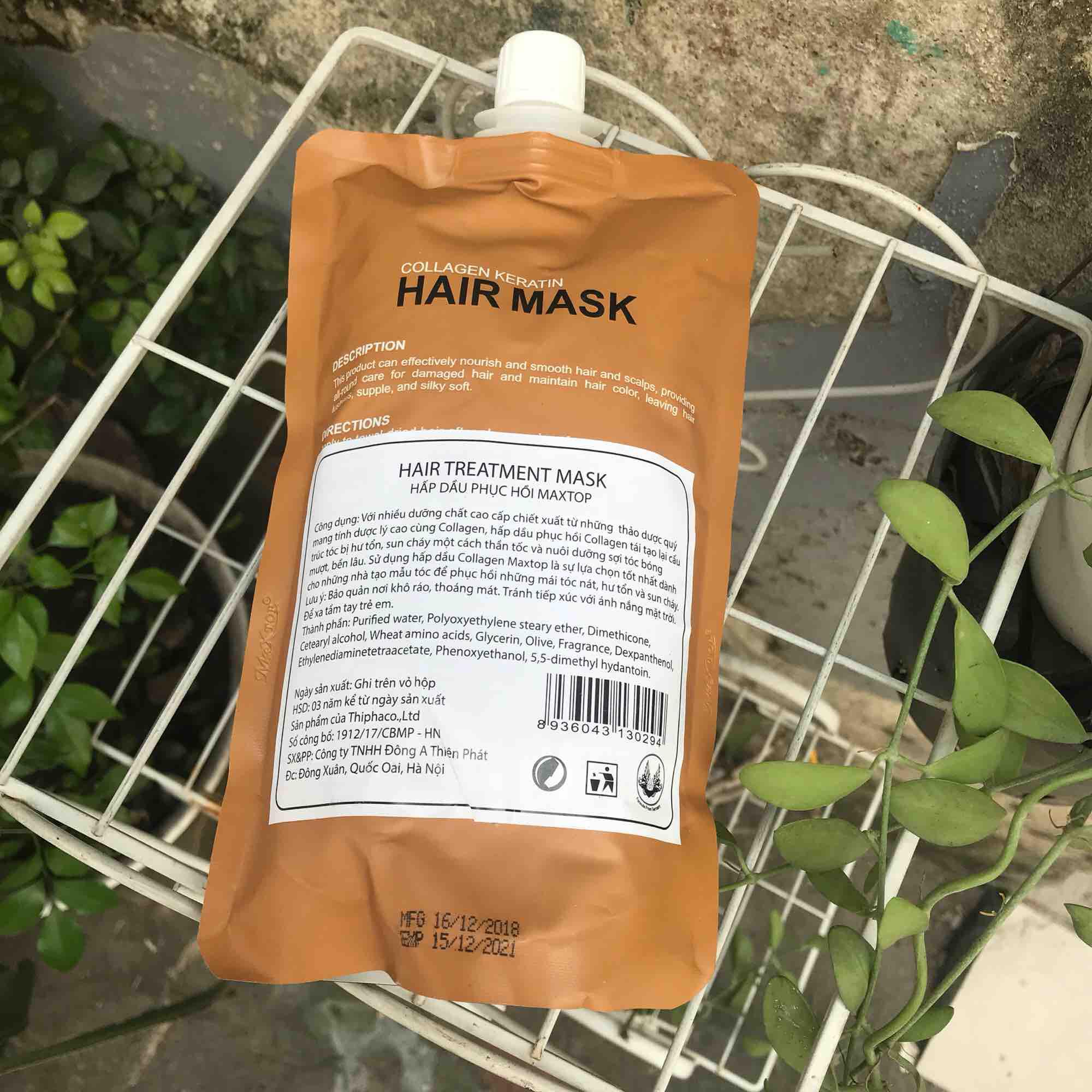 Hấp 1 phút collagen phục hồi tóc Maxtop 500ml