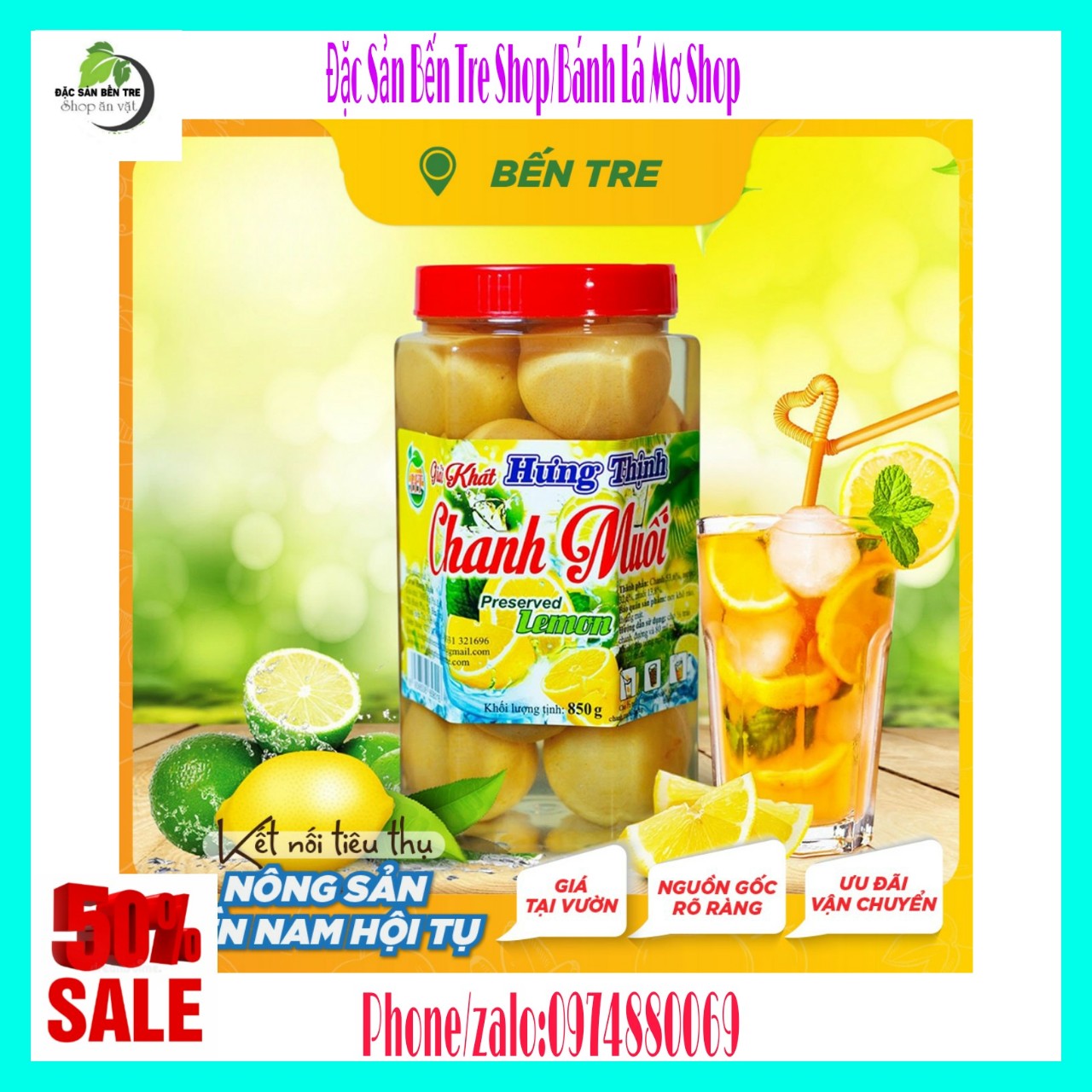 (FREESHIP) Hủ 830Gr Chanh muối Hưng Thịnh