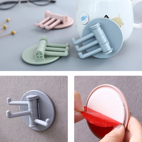 Móc Treo Đồ Dán Tường 3 Móc Tiện Lợi