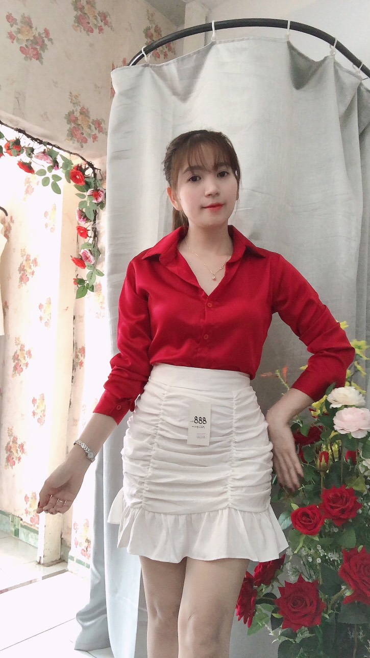 HÌNH THẬT 100% ÁO SƠ MI LỤA CAO CẤP ĐỦ SIZE