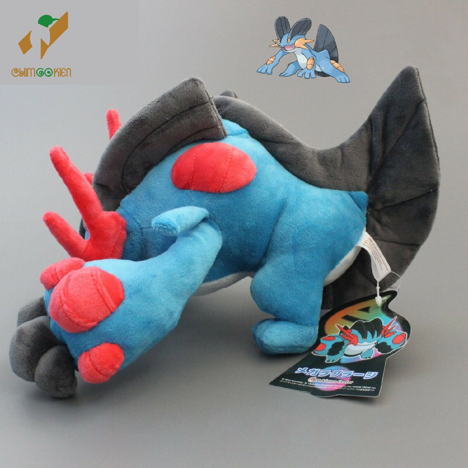 (MỚI+FULLTAG)Gấu bông pokemon Mega Swampert 35cm