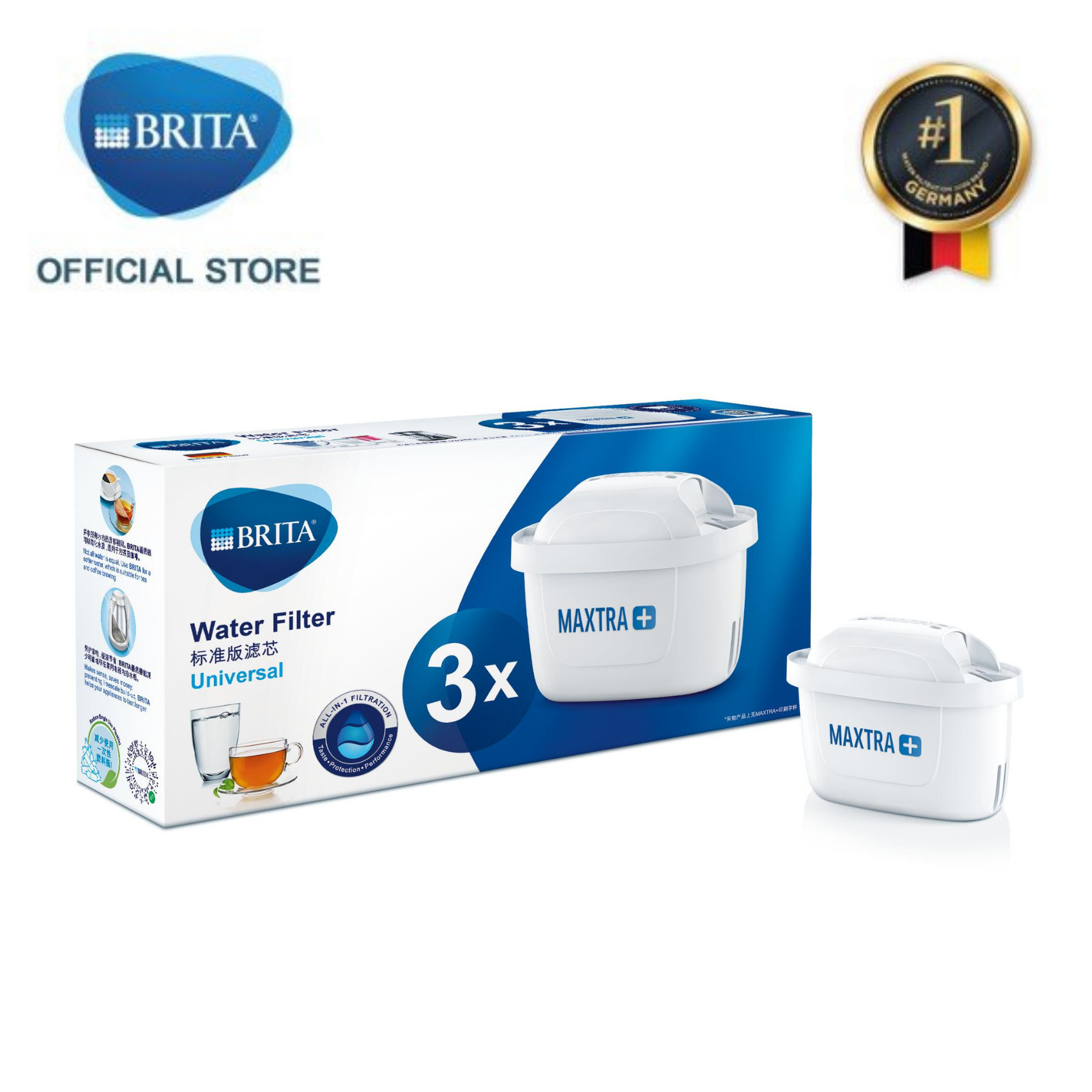 Lõi lọc BRITA Maxtra+ Filter Cartridge 3 lõi lọc Maxtra Plus - Thương hiệu