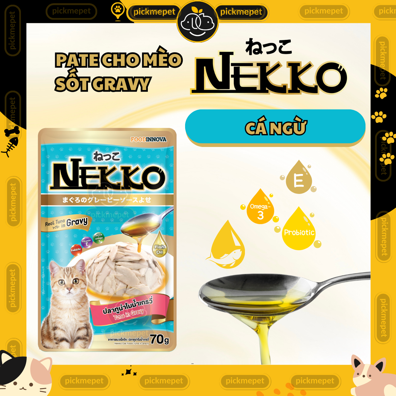 Pate Nekko Thạch Jelly Cho Mèo Mọi Lứa Tuổi 70g