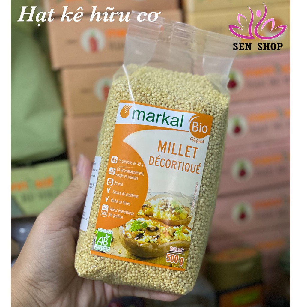 Hạt kê tách vỏ hữu cơ Markal (Organic Hulled Millet) - 500gr