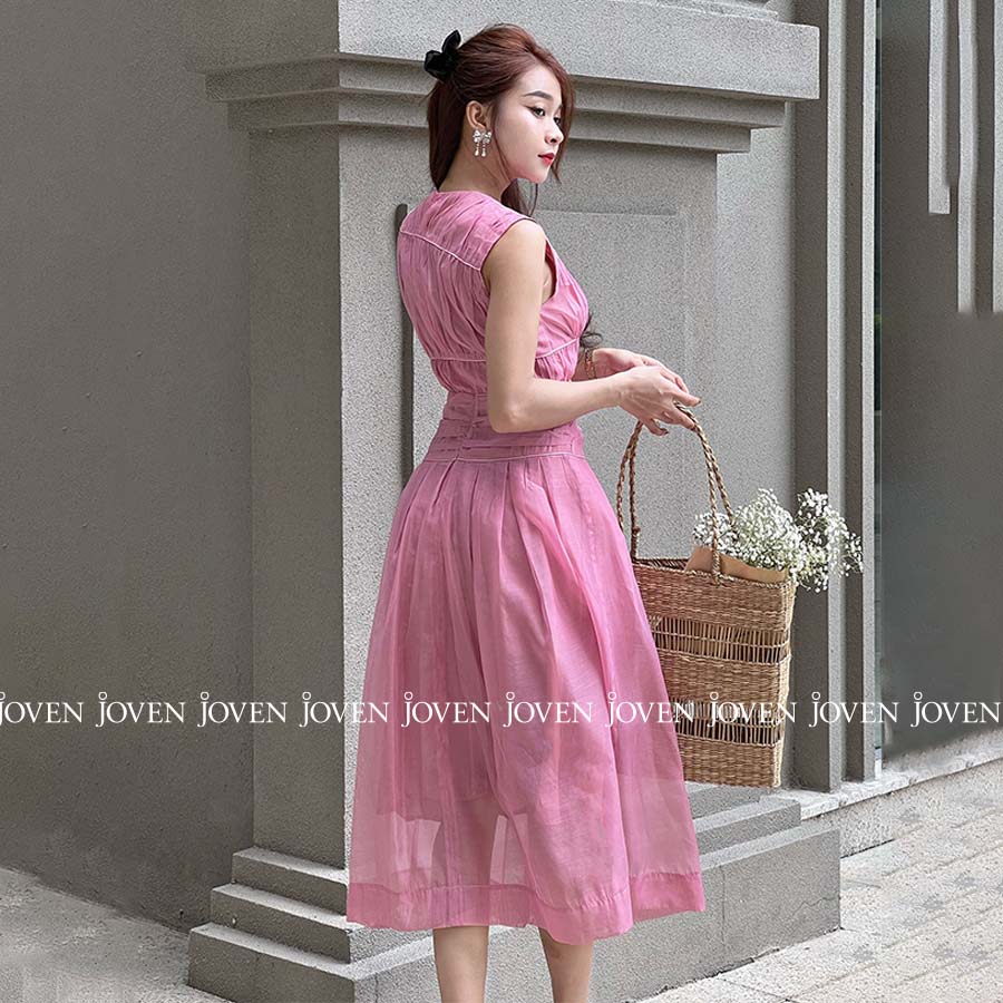 JOVEN Đầm Dài Khoét Eo Trẻ Trung Nữ Tính
