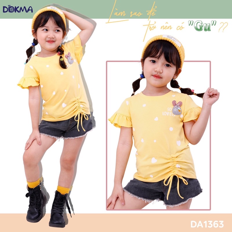 2-6Y Áo cộc tay bé gái Dokma DA1363 (11-22kg)