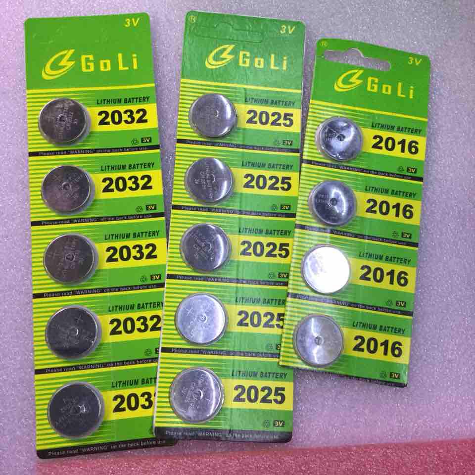 3 vỉ pin GOLI 2032/2025/2016 -3 v dẹt