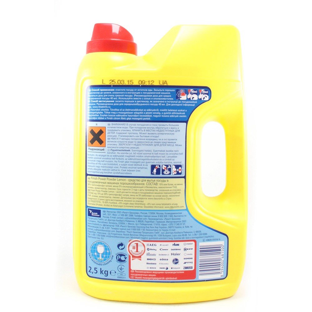 Bột rửa bát finish 2.5kg - hanoimart