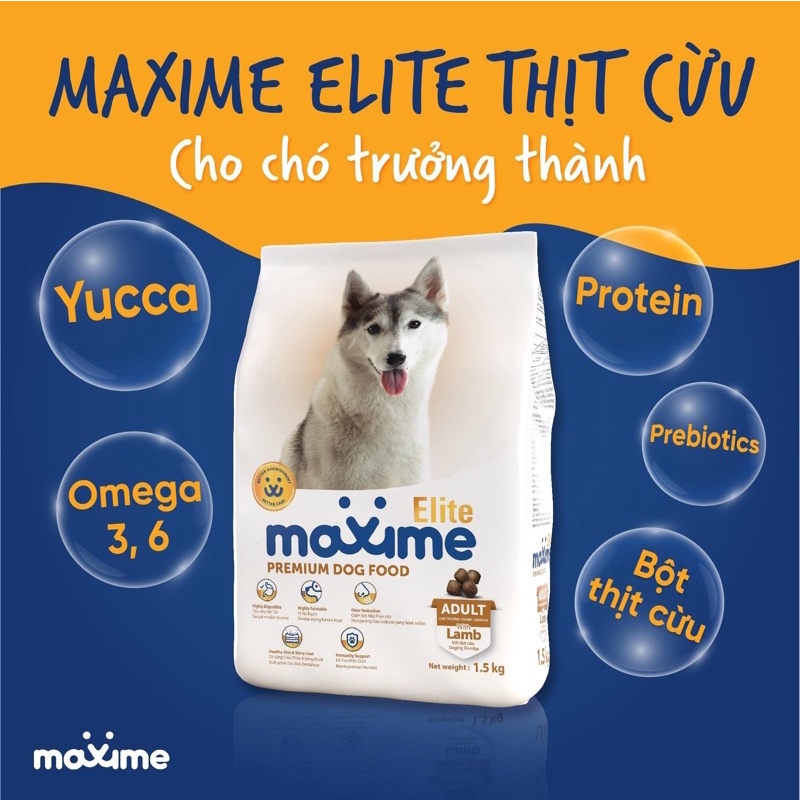 THỨC ĂN CHÓ LỚN MAXIME ELITE BAO XÁ 10KG.
