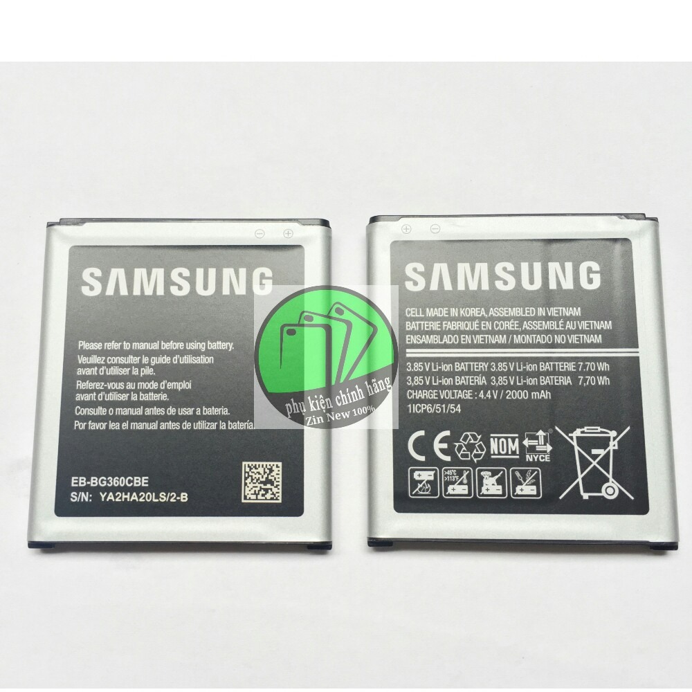 Pin SAMSUNG J2 (2015) / Core Prime (mã BG360CBE) - Nguyên Seal