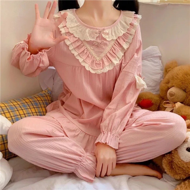 BỘ NGỦ CÔNG CHÚA NƠ BÈO CUTE QCCC