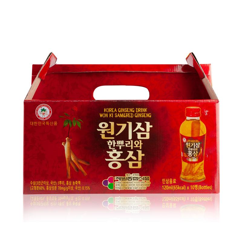 Nước Hồng Sâm Có Củ Won Ki Sam- 120ml* 1 chai