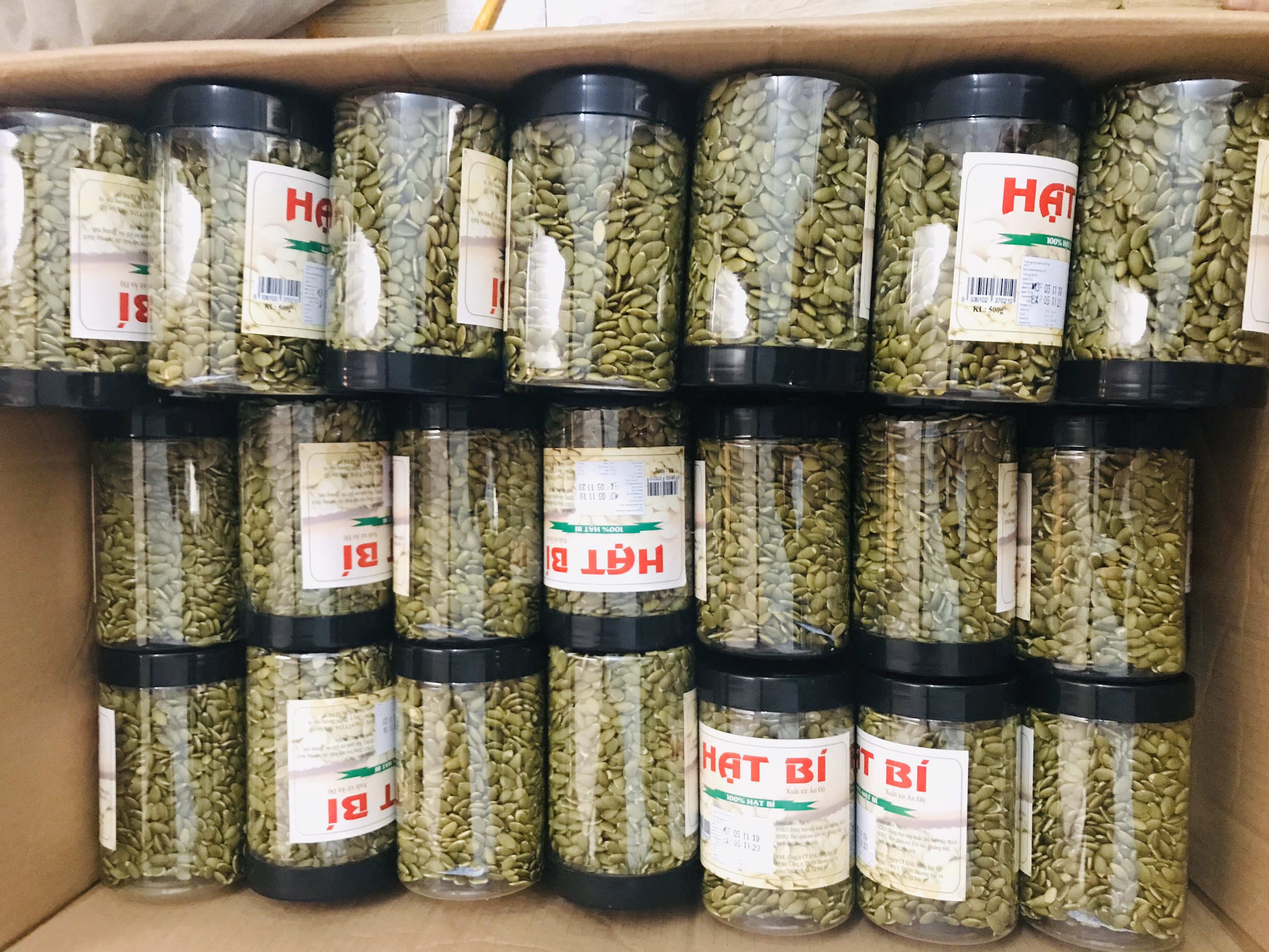 500g Nhân hạt bí rang chín Ấn Độ