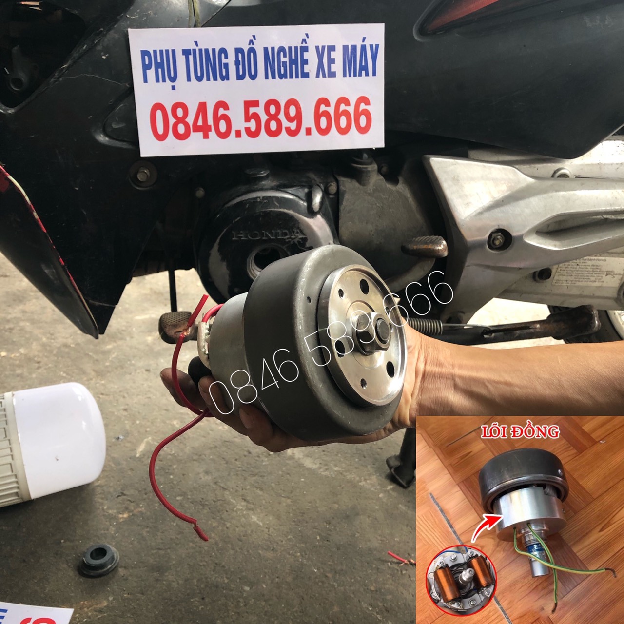 Củ Phát Điện Mini Gắn Xe Máy 100% Lõi Đồng