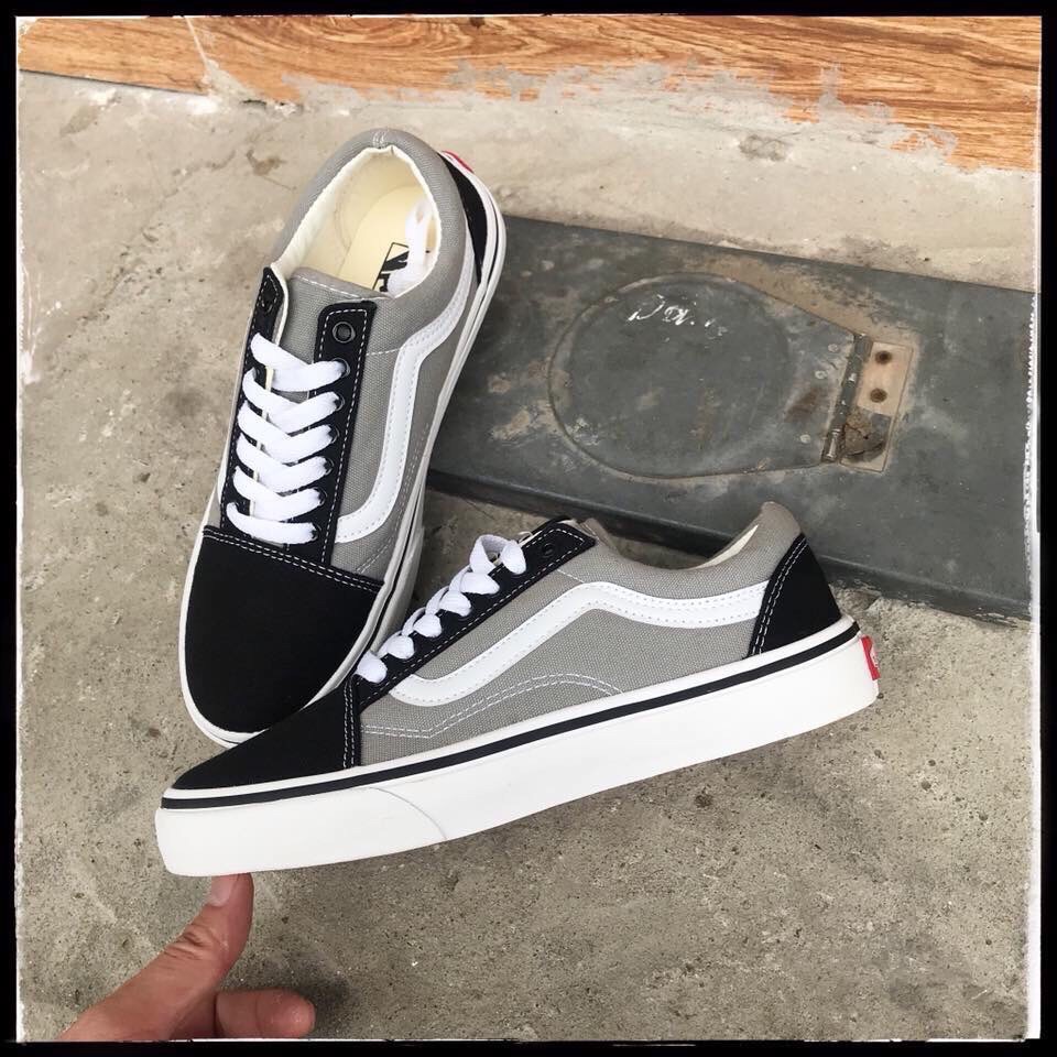 GIÀY VANS OLD SKOOL XÁM/ĐEN (Full box + Bill)