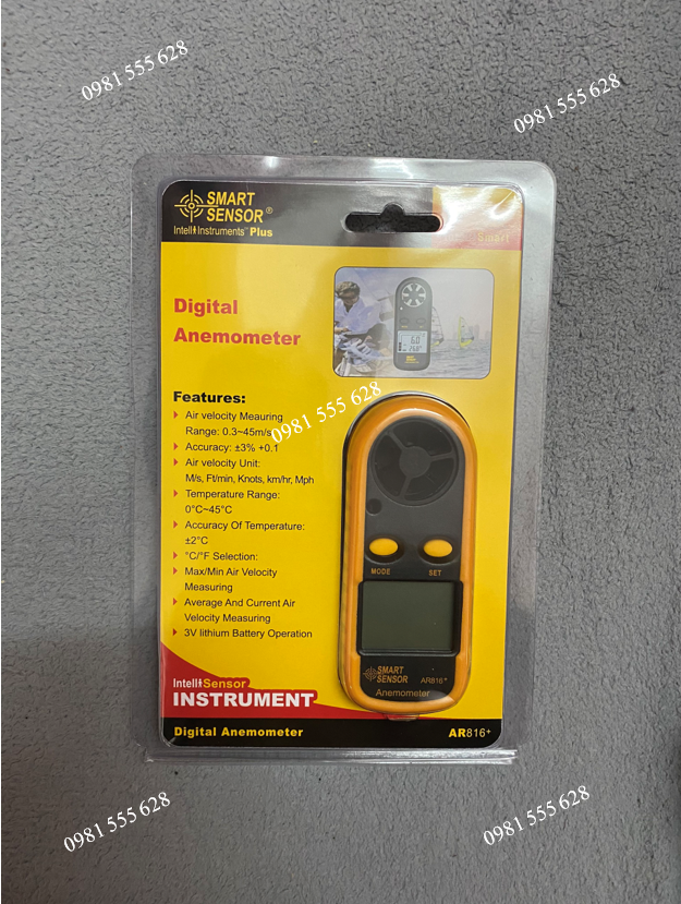 Máy đo tốc độ gió chính hãng Smart Sensor Model Ar816+