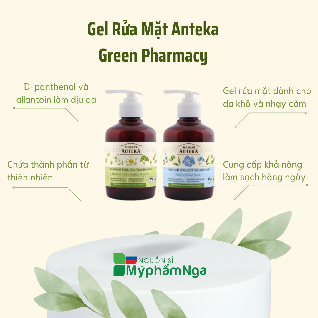 Gel rửa mặt Anteka Green Pharmacy -Trà xanh