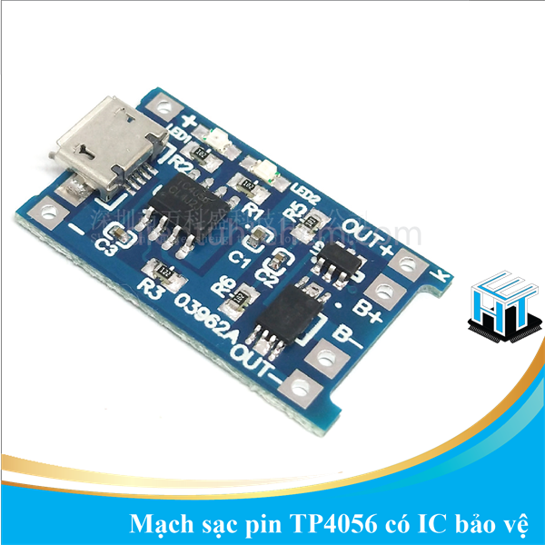 Mạch sạc pin TP4056 có IC bảo vệ