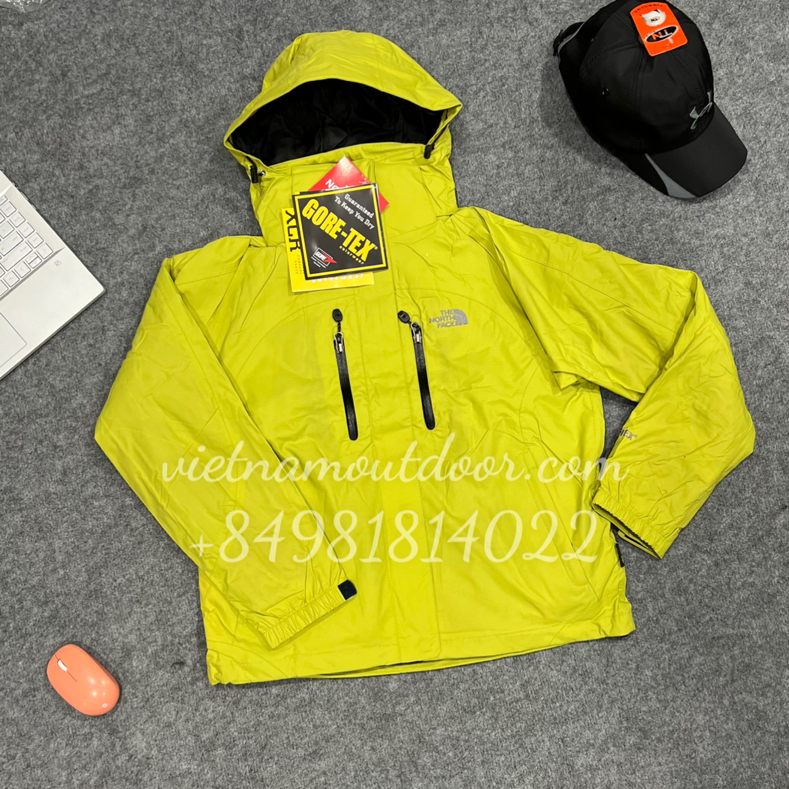 Áo khoác gió nữ 3 in 1 The North Face chống nước Áo khoác nỉ 3 lớp có nón có thể tháo rời bên trong lớp nỉ cực dày cực ấm