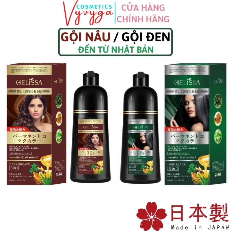 Combo 10 Gói Dầu Gội Nhuộm Đen Tóc Thảo Dược Black Hair Shampoo Hàn Quốc,  An Toàn Cho Da, Không Độc Hại, Đen Ngay Sau Lần Sử Dụng, Dầu Gội Nhuộm Đen
