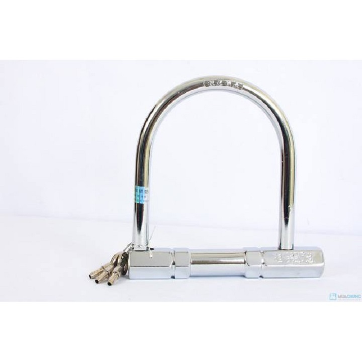 Khóa xe máy chống trộm chữ U inox cao cấp
