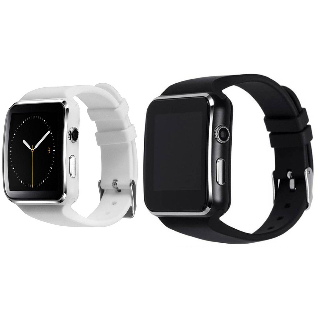 [HCM]Đồng hồ thông minh màn hình cong SmartWatch SX6 (Đen)